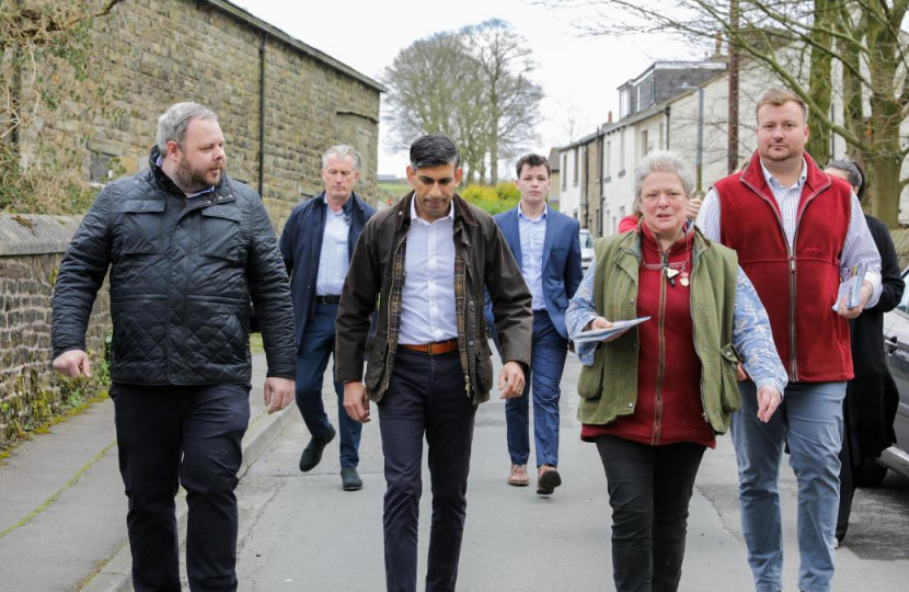 Rishi out on the streets in Lancashire